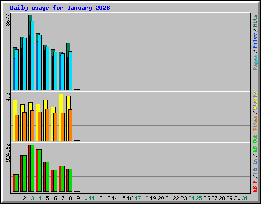 Daily usage for January 2026