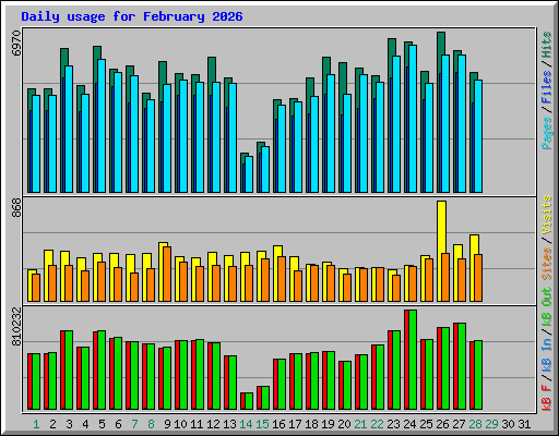 Daily usage for February 2026