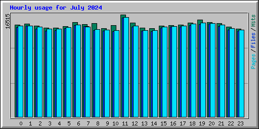 Hourly usage for July 2024