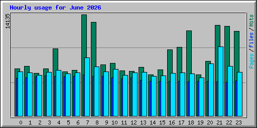 Hourly usage for June 2026