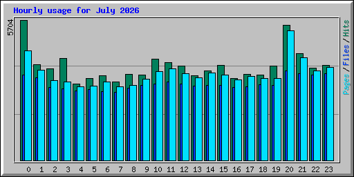 Hourly usage for July 2026